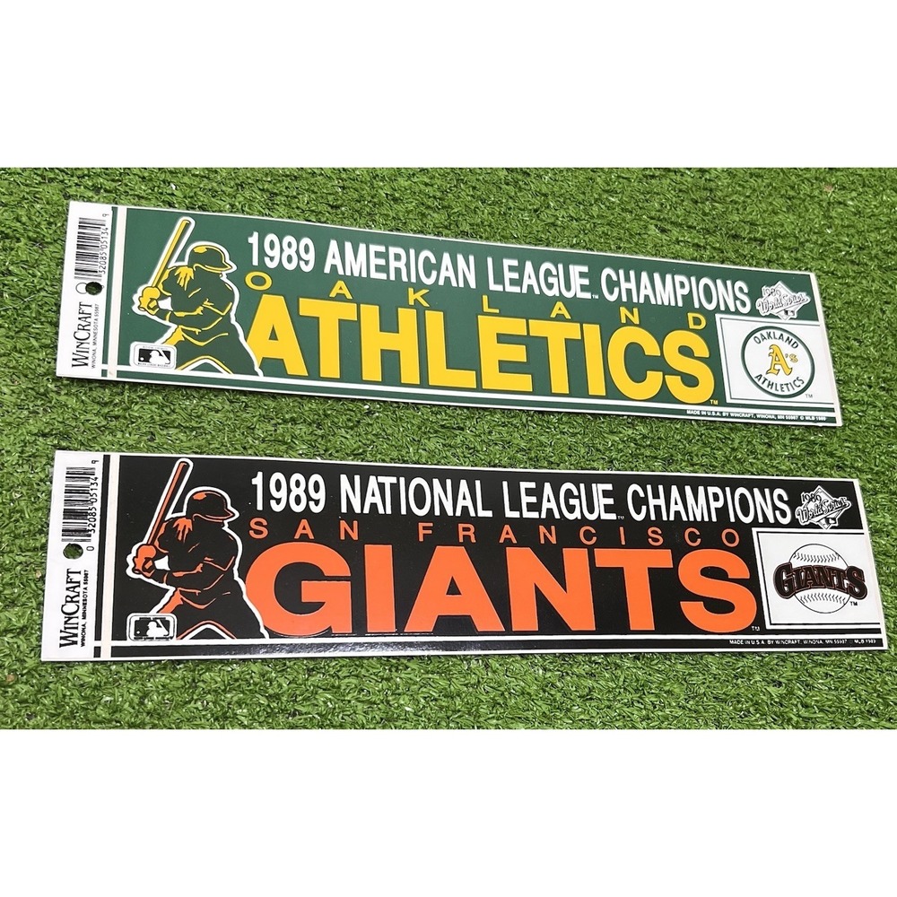 Vintage 1989 World Series Memorabilia Oakland A's S.F Giants MLB Earthquake Game